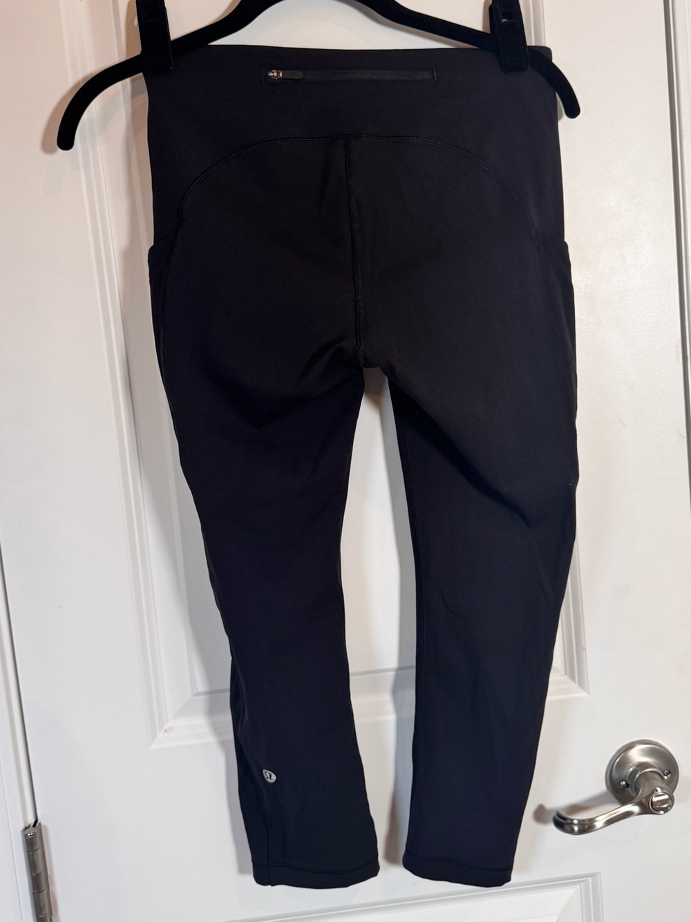 Lululemon Speed Up Crop 21 Leggings Womens 6 Black Running Tights Pockets Sporty